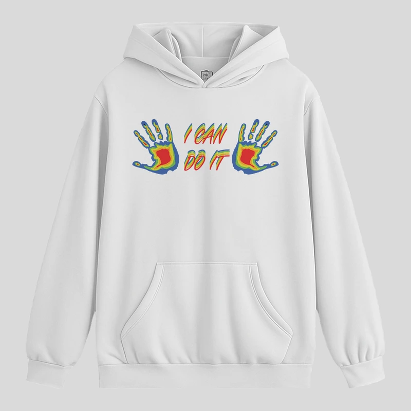 هودی مردانه باهرپوش شرق مدل i can do it من میتونم انجام بدم انگیزشی کد z435