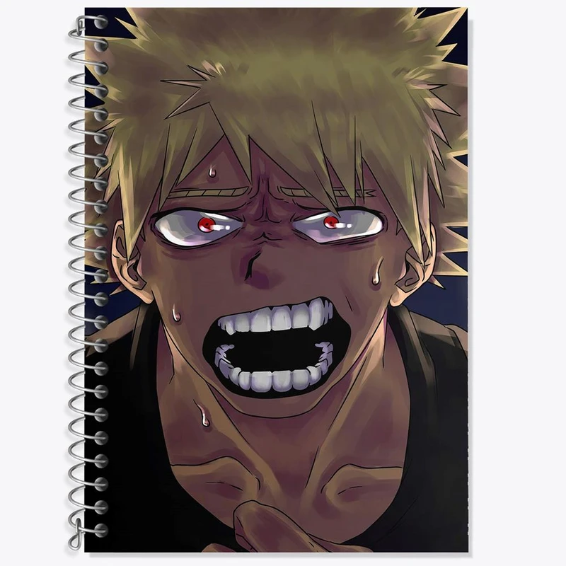 دفتر زبان 50 برگ خندالو مدل دو خط طرح باکوگو انیمه آکادمی قهرمان من کد 16166