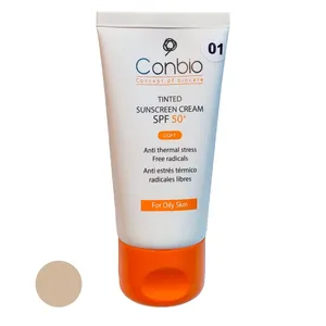 کرم ضد آفتاب رنگی کانبیو SPF 50 مدل L01 ‌محافظ UVA،UVB مناسب برای پوست‌های چرب حجم 50 میلی‌لیتر