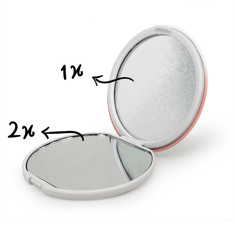 آینه جیبی خندالو طرح پسر گربه ای و دختر کفشدوزکی مدل تاشو کد 24999