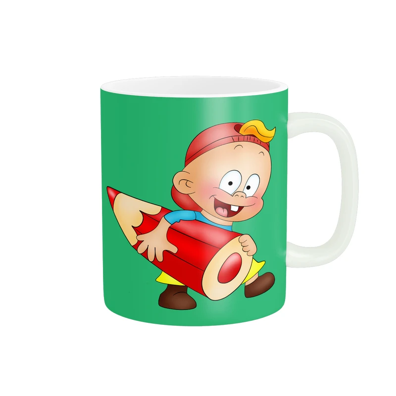 ماگ طرح پسر بچه مداد به دست کد DKC42