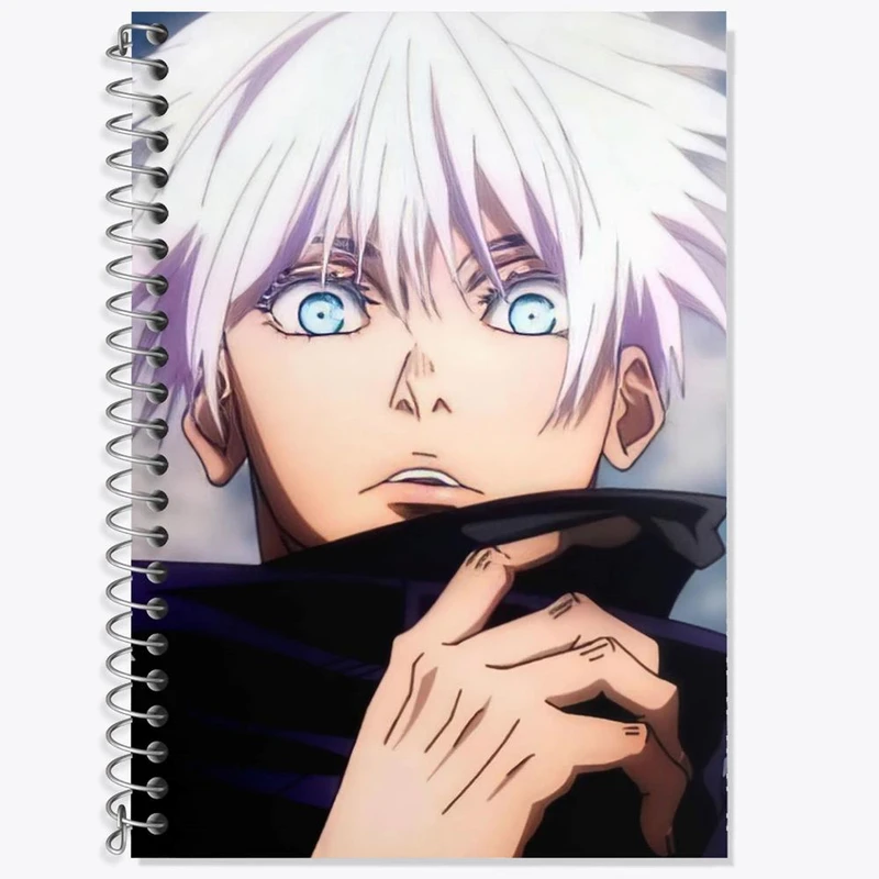 دفتر زبان 50 برگ خندالو مدل سه خط طرح گوجو ساتورو انیمه جوجوتسو کایزن کد 11106