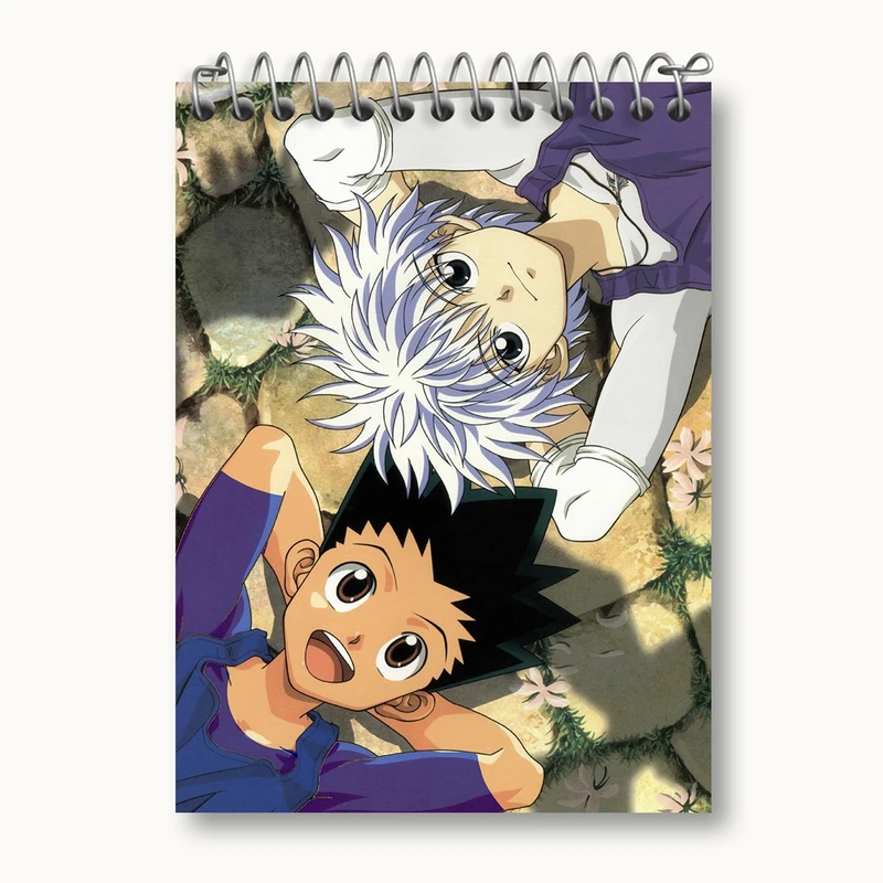 دفتر یادداشت 50 برگ خندالو مدل گون و کیلوا انیمه هانتر ایکس هانتر Hunter × Hunter کد 11949