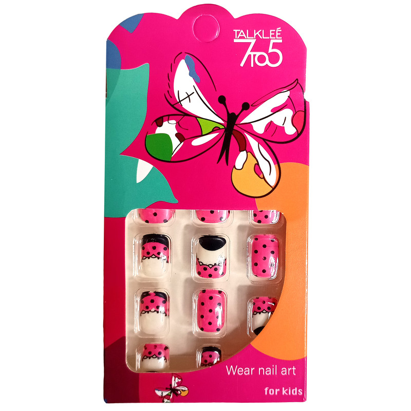 ناخن مصنوعی بچگانه تالکی کد 5l بسته 12 عددی
