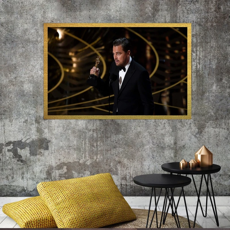 تابلو بکلیت طرح مشاهیر سینمای جهان لئوناردو دی کاپریو مدل قاب شاسی T-S10075