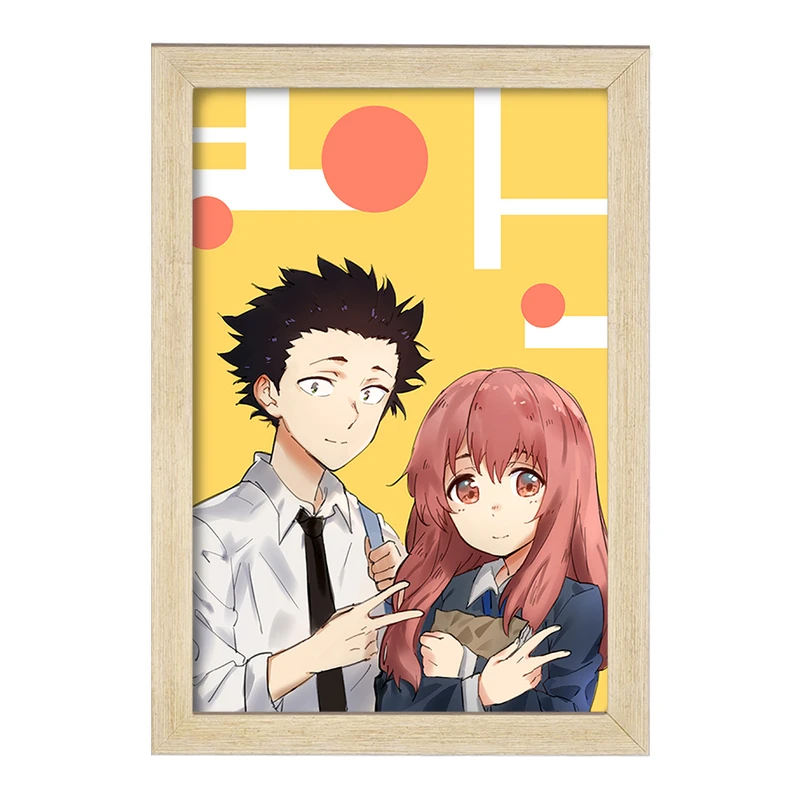 تابلو خندالو مدل شوکو نیشیمیا و شویا ایشیدا انیمه سایلنت ویس A Silent Voice  کد 15814