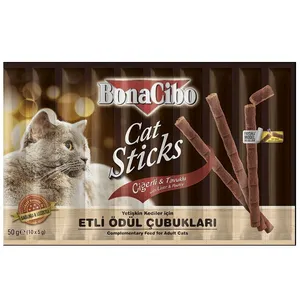 تشویقی گربه بوناسیبو مدل مدادی LIVER & POULTRY وزن 50 گرم