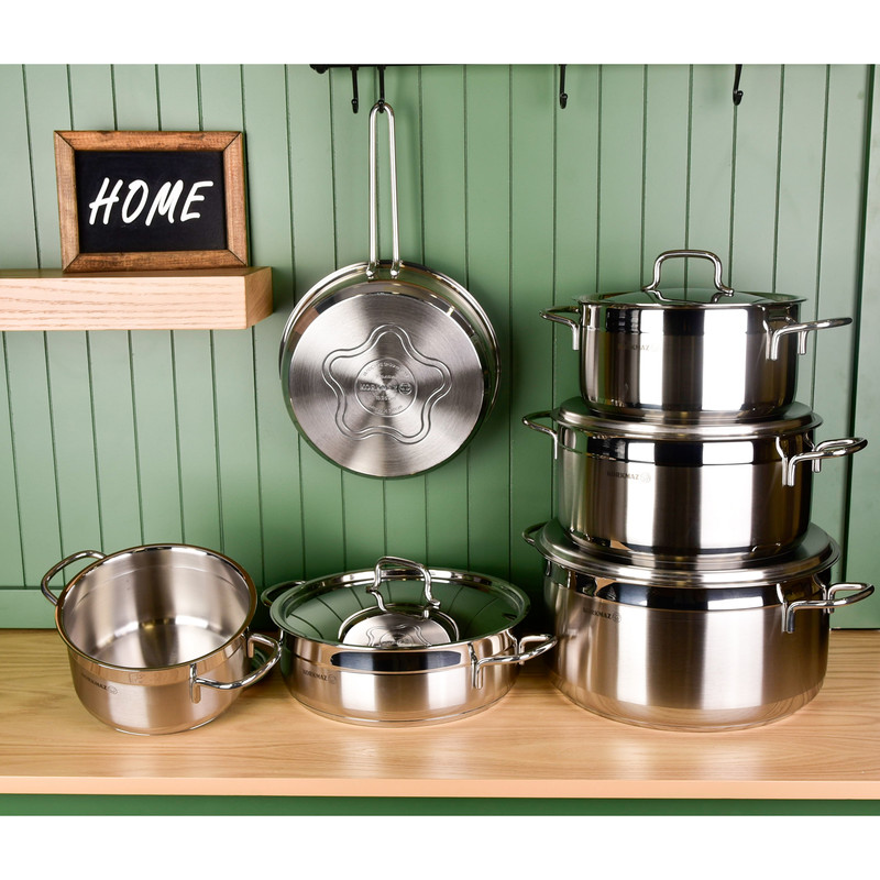 سرویس قابلمه و تابه 11 پارچه کرکماز مدل آلفا کد 1641