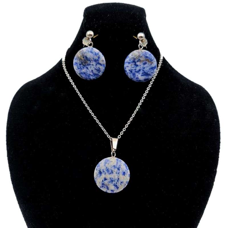 نیم ست زنانه مدل سنگ سودالیت 220