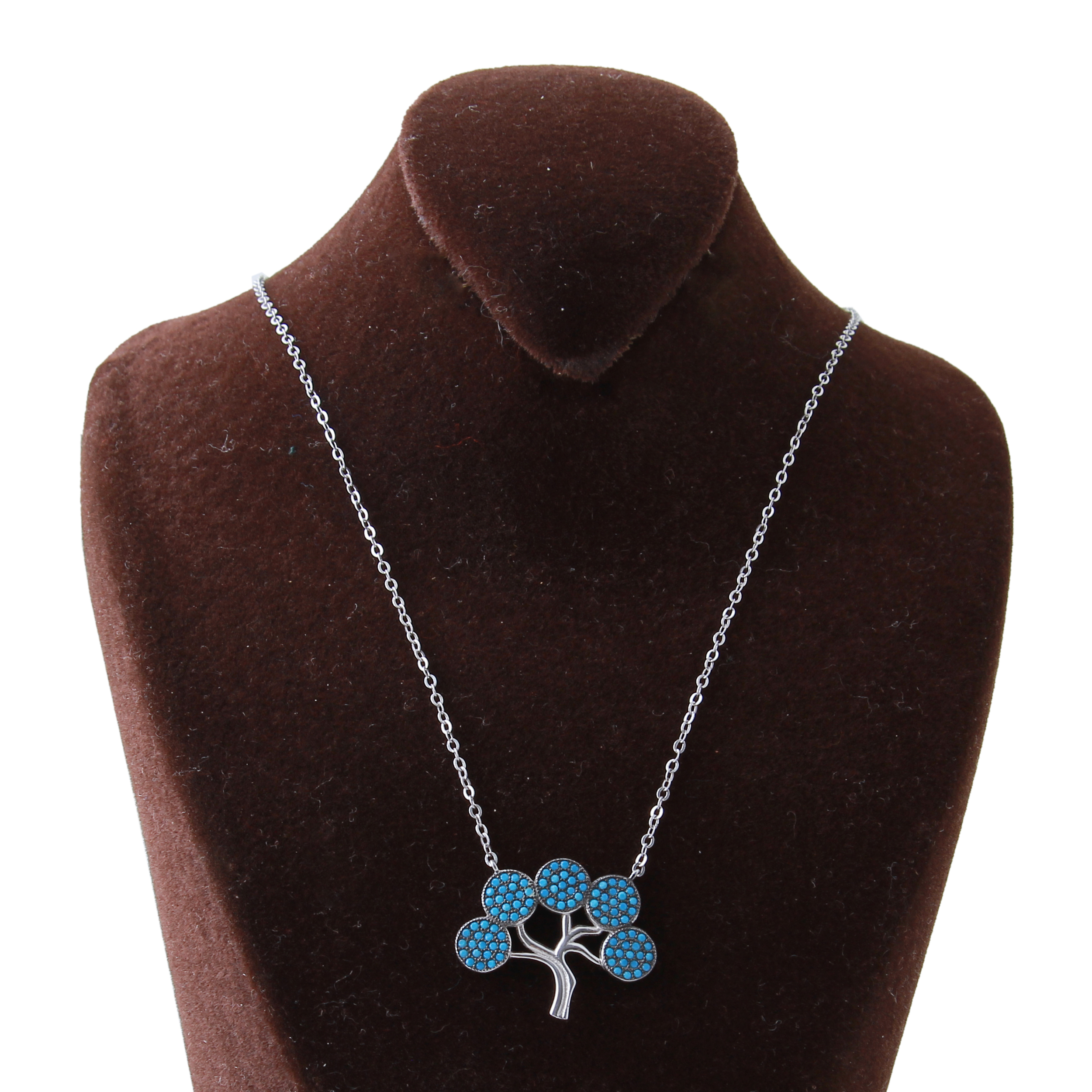   گردنبند نقره زنانه بازرگانی میلادی کد  GAR_076