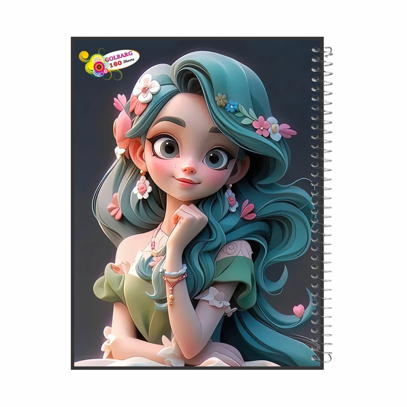 دفتر مشق 160 برگ گلبرگ مدل دخترانه کد 6110