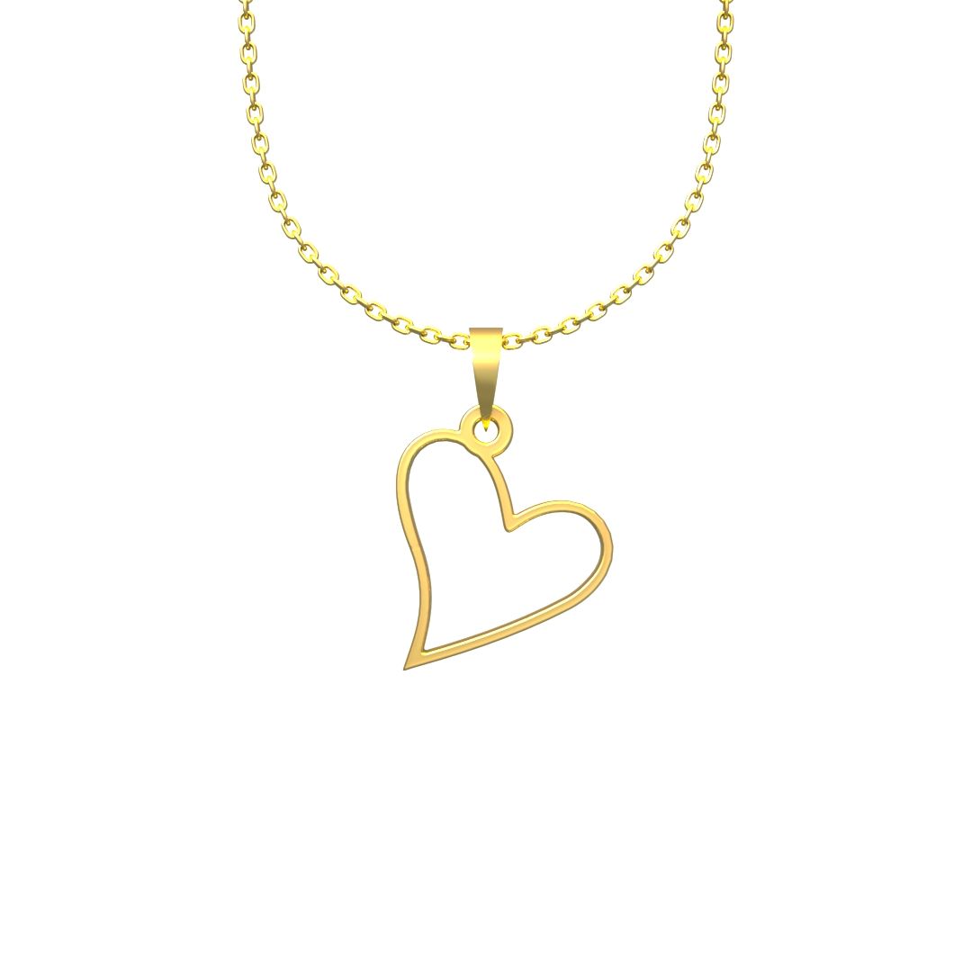 گردنبند طلا 18 عیار زنانه مدوپد مدل قلب کد E3-1-1107 - - 5