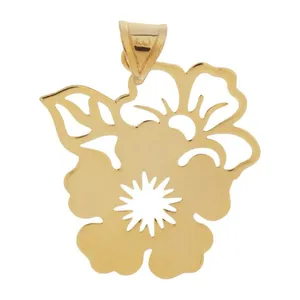 آویز گردنبند طلا 18 عیار زنانه قیراط طرح گل کد GH5295