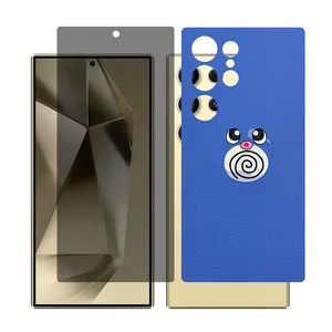 Glass Together model privacy screen protector for Samsung Galaxy S24 Ultra mobile phone with back cover sticker