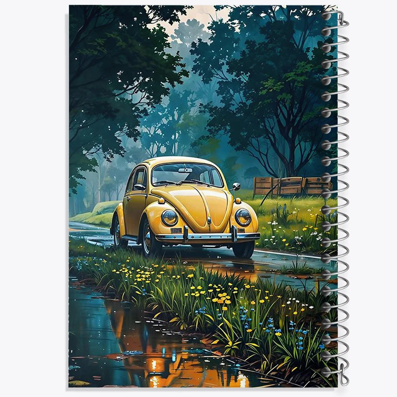 دفتر شطرنجی 50 برگ خندالو طرح ماشین فولکس کد N2126