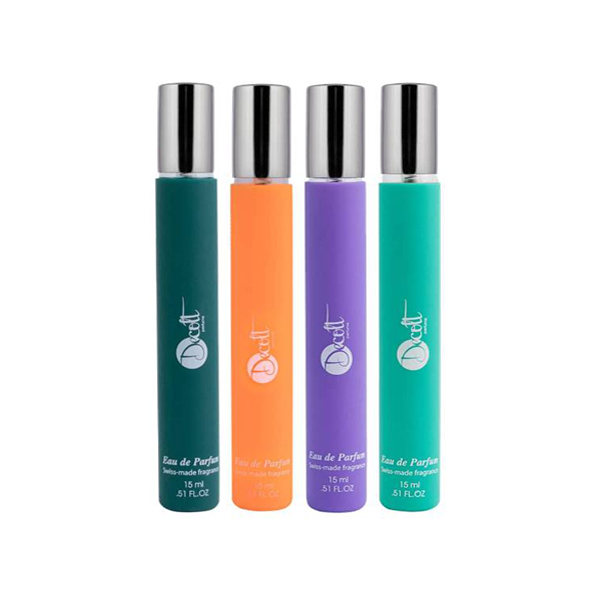 عطر جیبی دکلت مدل 256 حجم 15 میلی لیتر مجموعه 4 عددی