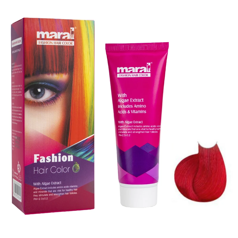 شامپو رنگ مو مارال حجم 80 میلی لیتر رنگ قرمز 