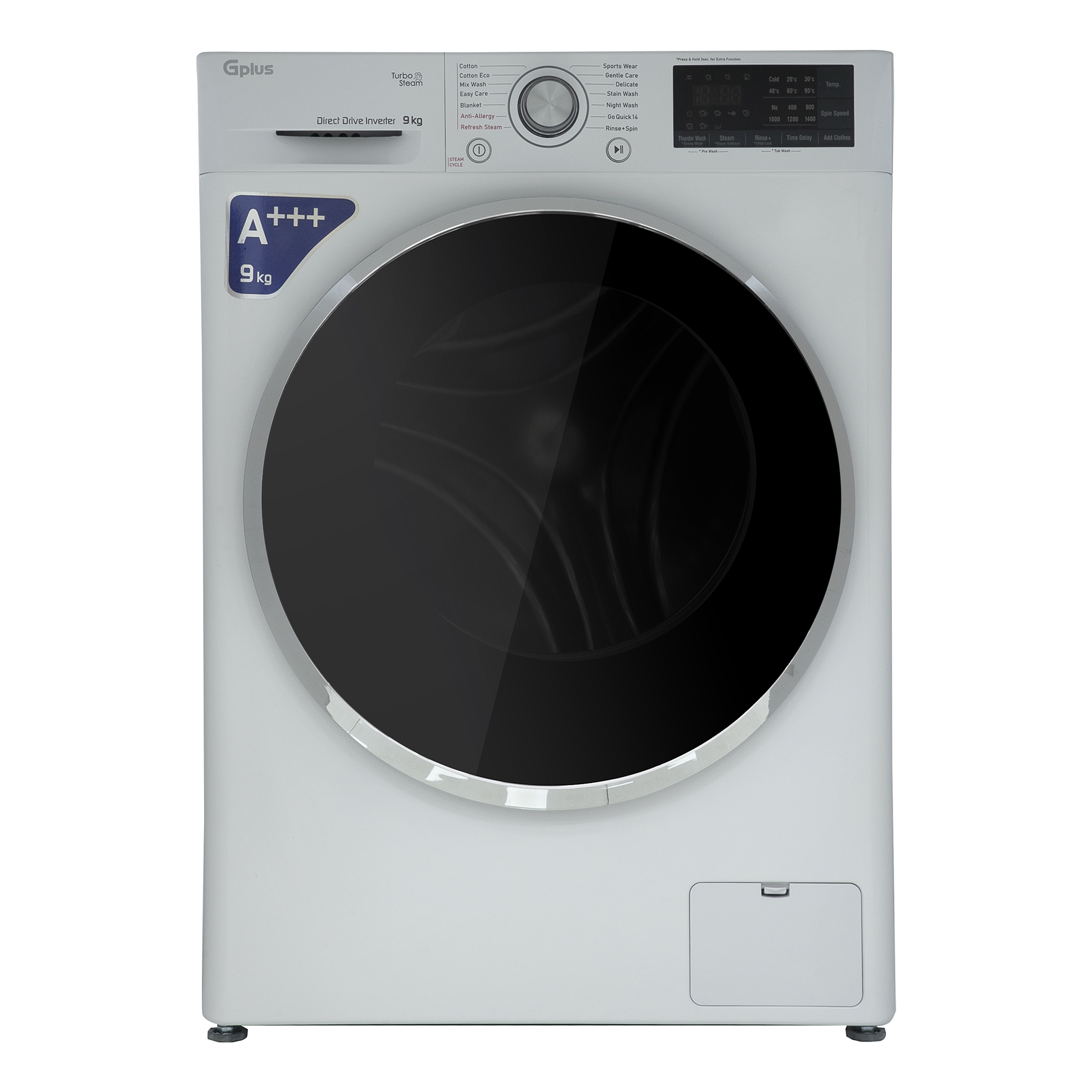 ماشین لباسشویی جی پلاس مدل GWM-L909SW ظرفیت 9 کیلوگرم