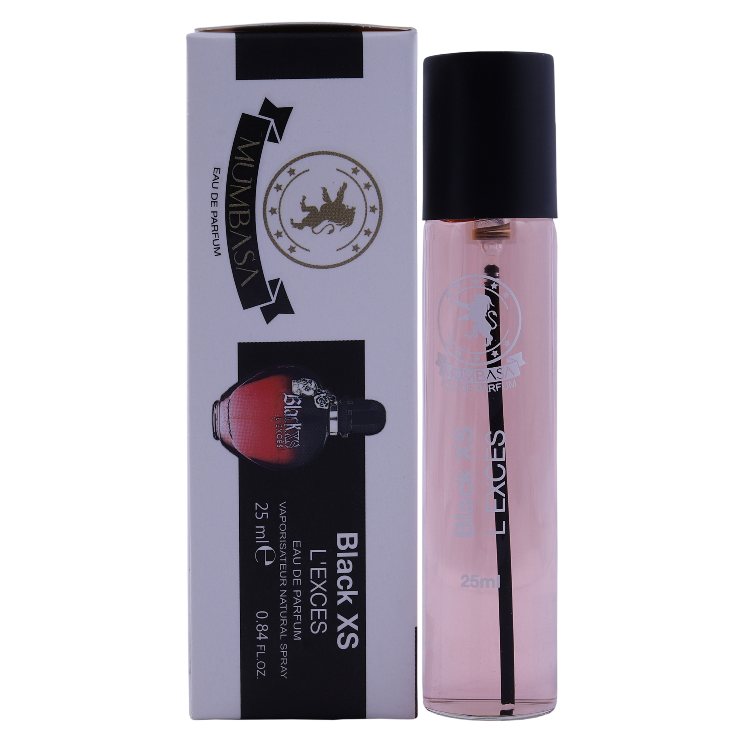 عطر جیبی زنانه مومباسا مدل Black xs حجم 25 میلی لیتر