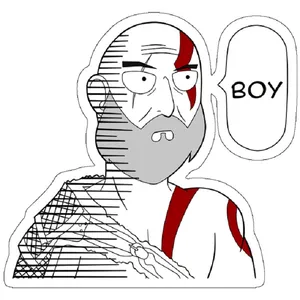 استیکر لپ تاپ مدل God Of War 4 Kratos