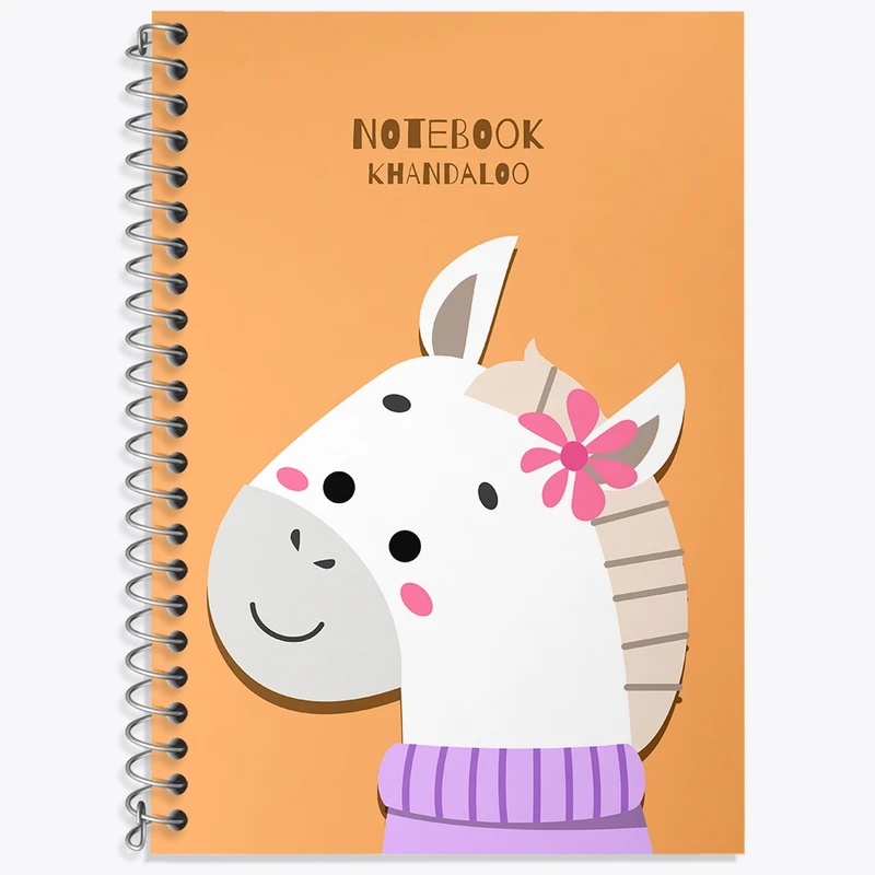 دفتر زبان 50 برگ خندالو مدل دو خط طرح الاغ بامزه کد N1093