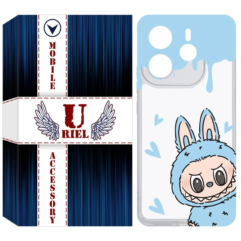 کاور یوریل قاب مدل Clear کد 131 طرح لبوبو Labubu مناسب برای گوشی موبایل شیائومی Redmi Note 14 4G