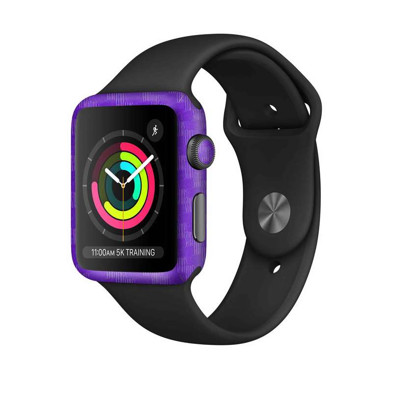 برچسب ماهوت طرح Purple-Fiber مناسب برای اپل واچ Watch 3 42mm