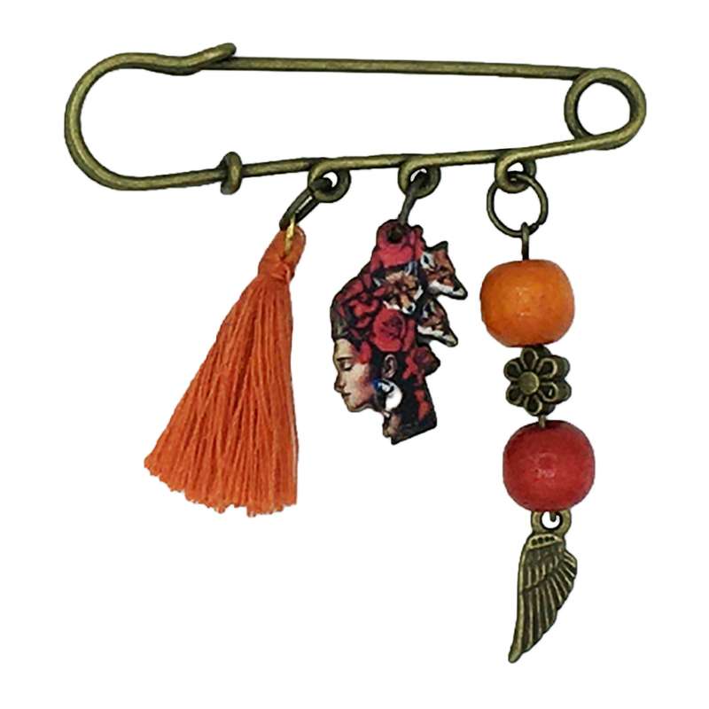 سنجاق سینه زنانه مدل فاکسی لیدی کد sn004  