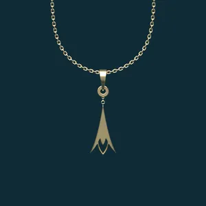 گردنبند طلا 18 عیار زنانه مدوپد مدل هندسی کد AA2-1-1056