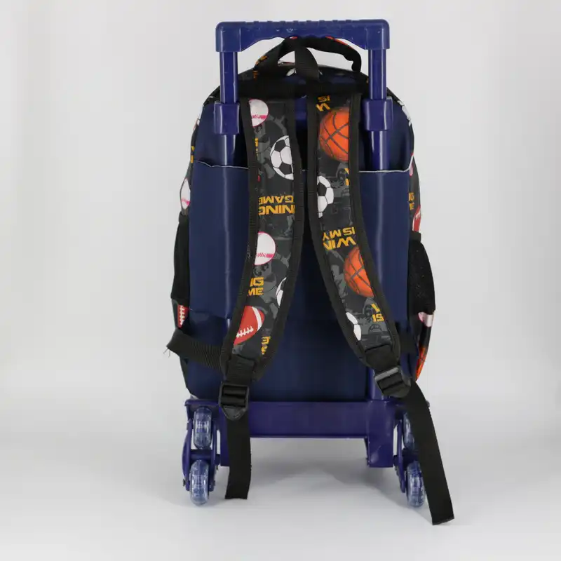 کوله پشتی چرخ دار طرح اسپرت به همراه جامدادی