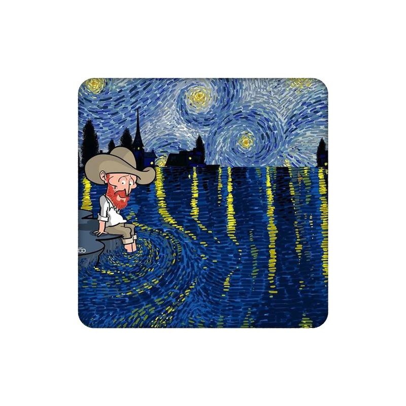 زیرلیوانی طرح ونگوگ کنار ساحل کد 8514859