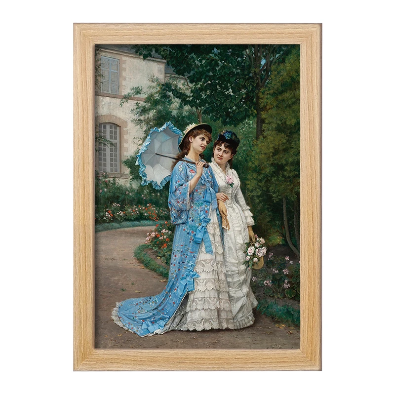 تابلو خندالو مدل نقاشی قدم زدن در باغ اثر آگوست تولموش کد F12287