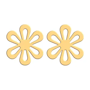 گوشواره طلا 18 عیار زنانه فرشته مدل گل WEL-000263