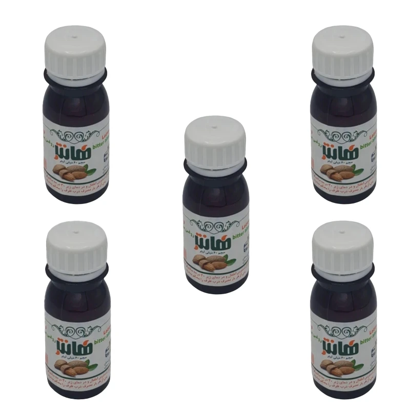 روغن بادام تلخ هانتر مدل almond حجم 60 میلی لیتر مجموعه 5 عددی