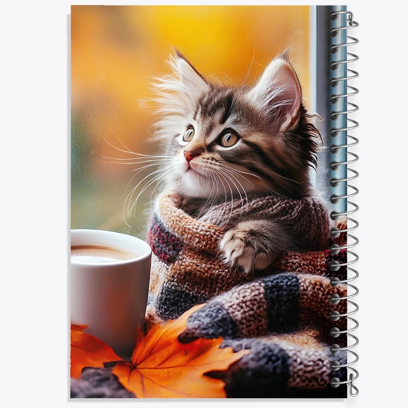 دفتر شطرنجی 50 برگ خندالو طرح گربه بامزه کد F5868