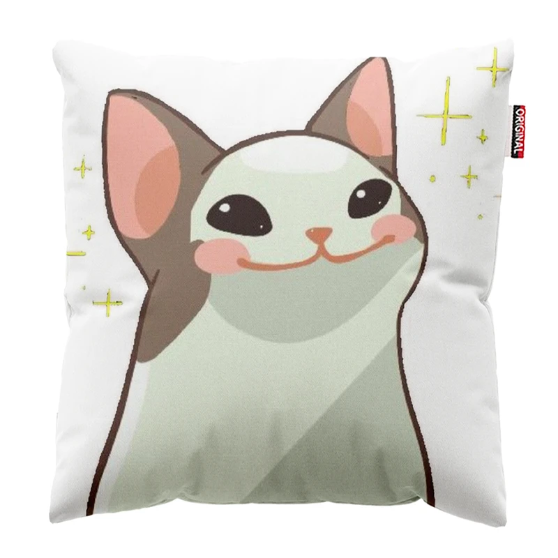 کوسن پاد آفرین مدل گربه خنده دار کیوت کد 561 سایز 30*30 سانتی متر