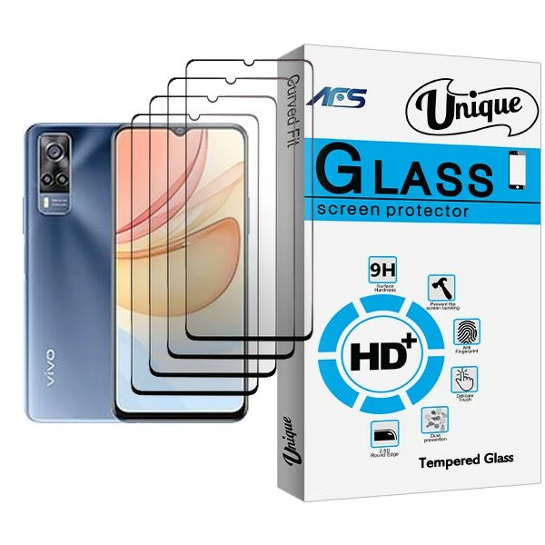 محافظ صفحه نمایش سرامیکی ای اف اس مدل Unique Glass4 مناسب برای گوشی موبایل ویوو Y33 بسته چهار عددی