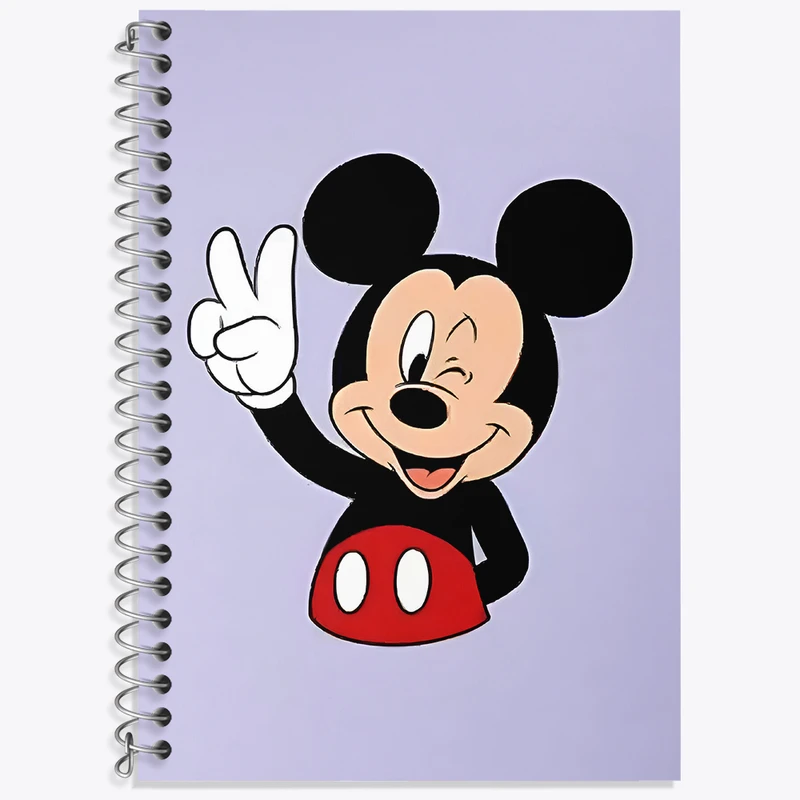 دفتر زبان 50 برگ خندالو مدل سه خط طرح میکی موس کد N2871