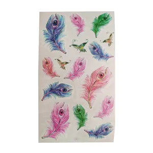 تتو موقت طرح پر طاووس کد 72