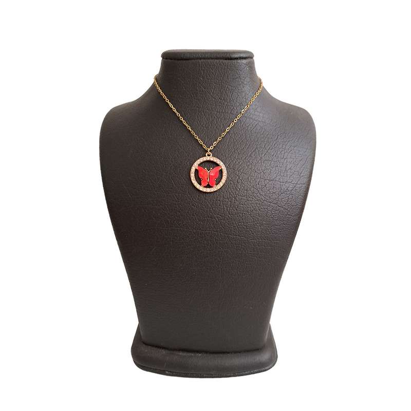 گردنبند دخترانه مدل پروانه نگینی