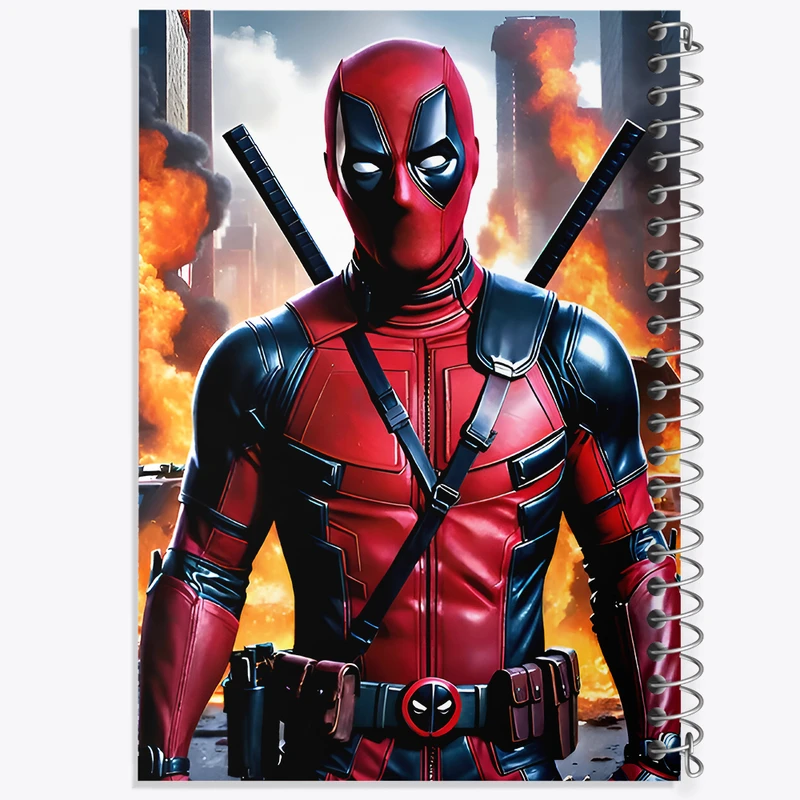 دفتر مشق 50 برگ خندالو طرح ددپول مارول (Marvel) کد F8484