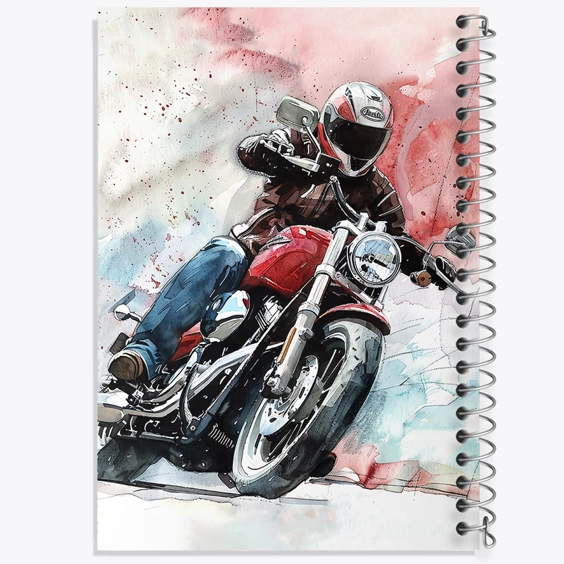 دفتر لیست خرید 50 برگ خندالو طرح موتور سیکلت (Motorcycle) کد F1021