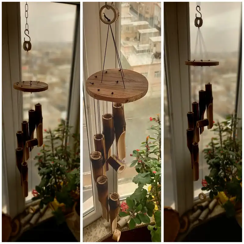 آویز چوبی مدل بادزنگ کد 800