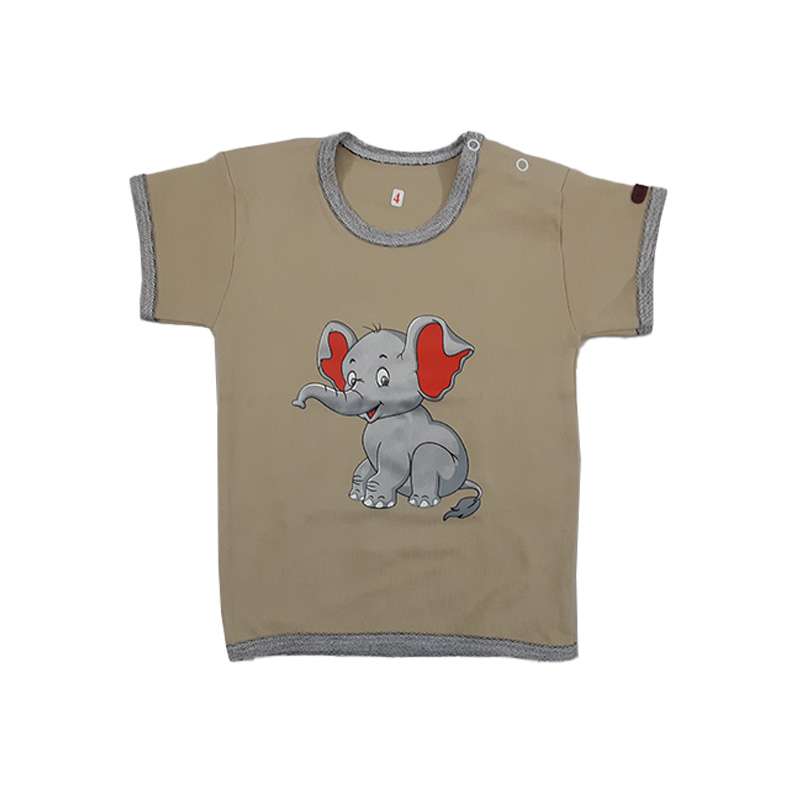 تی شرت آستین کوتاه نوزادی مدل فیل