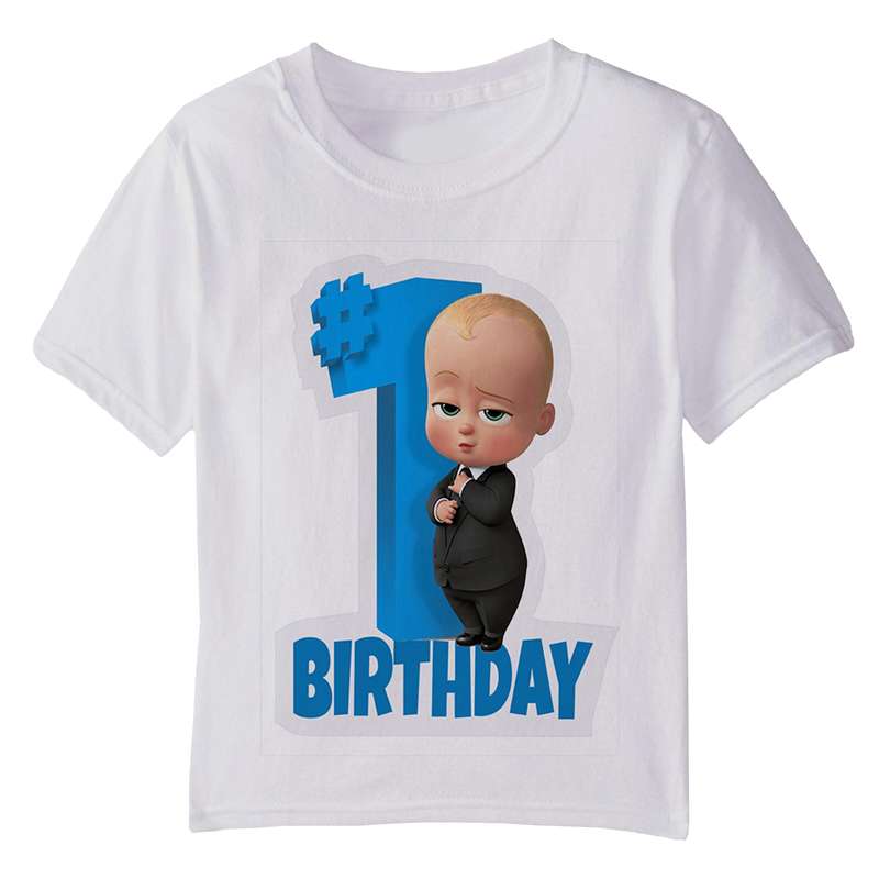 تی شرت آستین کوتاه بچگانه مدل تولدی یک سالگی بچه رئیس 024