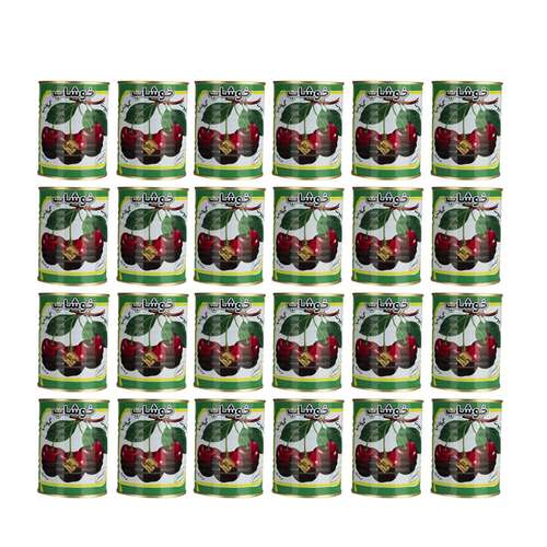 کمپوت گیلاس خوشاب -350 گرم بسته 24 عددی