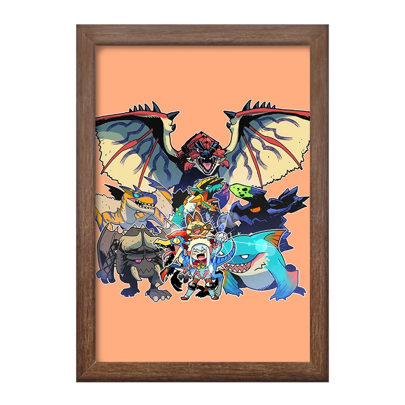 تابلو خندالو طرح بازی شکارچی هیولا (Monster Hunter) کد 33231