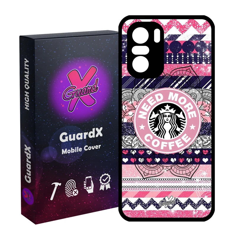 کاور گارد ایکس طرح Starbucks مدل Glass10070 مناسب برای گوشی موبایل شیائومی Poco F3/MI 11X/MI 11X Pro/Redmi K40/K40 Pro