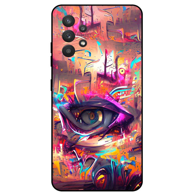 کاور مگافون طرح چشم مدل 2823 مناسب برای گوشی موبایل سامسونگ Galaxy A32 4G         