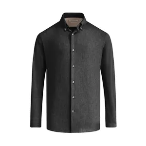 پیراهن آستین بلند یقه برگردان مردانه کروم مدل 2520102